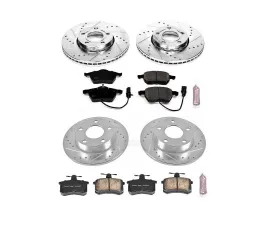 Power Stop Z23 Evolution Sport Brake Kit Front & Rear Audi A4 Quattro 1999-2001