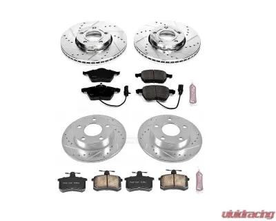 Power Stop Z23 Evolution Sport Brake Kit Front & Rear Audi A4 Quattro 1999-2001 - K530