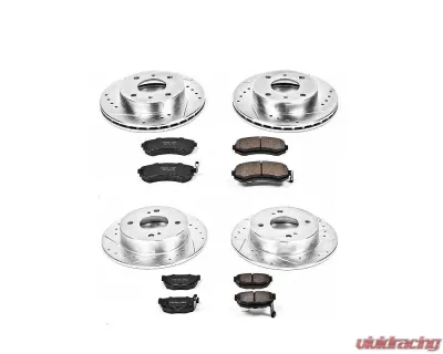 Power Stop Z23 Evolution Sport Brake Kit Front & Rear Nissan 240SX 1989-1996 - K655