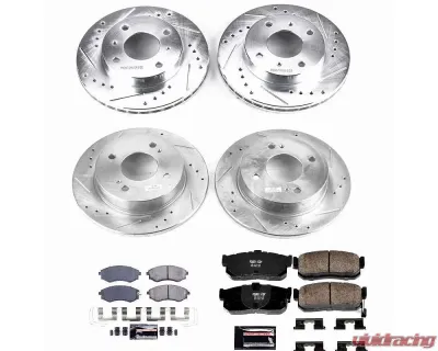Power Stop Z23 Evolution Sport Brake Kit Front & Rear Infiniti G20 1991-1996 - K658