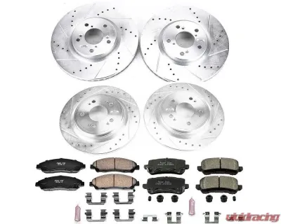 Power Stop Z23 Evolution Sport Brake Kit Front & Rear Acura RLX 2016-2019 - K7282
