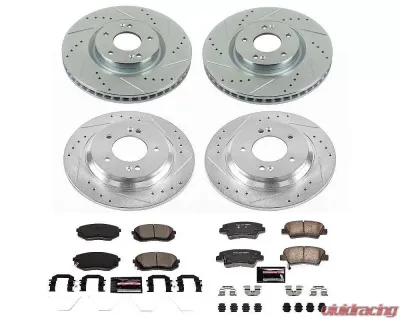 Power Stop Z23 Evolution Sport Brake Kit Front & Rear Hyundai Sonata 2017-2019 - K7511