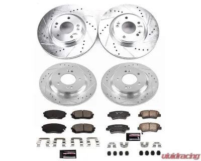 Power Stop Z23 Evolution Sport Brake Kit Front & Rear Hyundai Sonata 2017-2019 - K7523