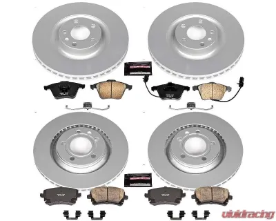 Power Stop Z23 Evolution Sport Coated Brake Kit Front & Rear Audi S4 2004-2009 - CRK4010