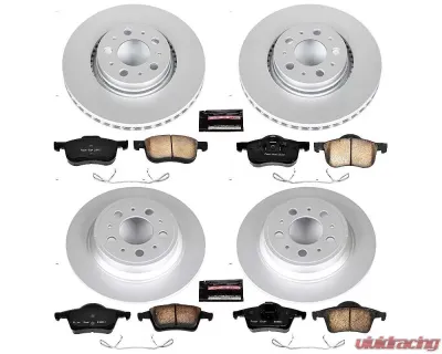 Power Stop Z23 Evolution Sport Coated Brake Kit Front & Rear Volvo S60 2001-2009 - CRK4431