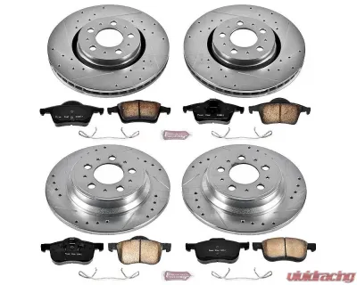 Power Stop Z23 Evolution Sport Brake Kit Front & Rear Volvo S60 2001-2009 - K4431
