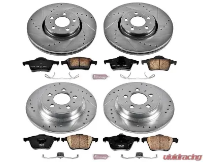 Power Stop Z23 Evolution Sport Brake Kit Front & Rear Volvo S60 2008-2009 - K4432