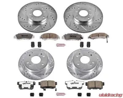 Power Stop Z26 Street Warrior Brake Kit Front & Rear Acura CL 1998-1999 - K1238-26
