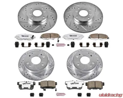 Power Stop Z26 Street Warrior Brake Kit Front & Rear Acura CL 1998-1999 - K1240-26