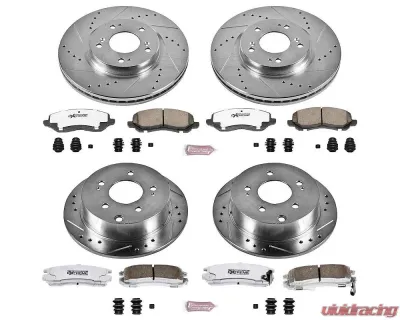 Power Stop Z26 Street Warrior Brake Kit Front & Rear Mitsubishi Eclipse 2006-2012 - K2711-26