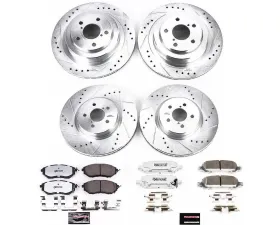Power Stop Z26 Street Warrior Brake Kit Front & Rear Subaru Legacy 2005-2009