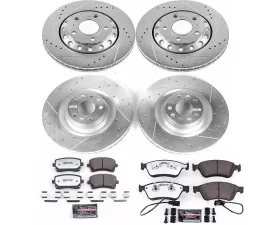 Power Stop Z26 Street Warrior Brake Kit Front & Rear Audi A8 Quattro 2003-2010