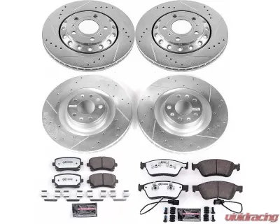 Power Stop Z26 Street Warrior Brake Kit Front & Rear Audi A8 Quattro 2003-2010 - K4008-26