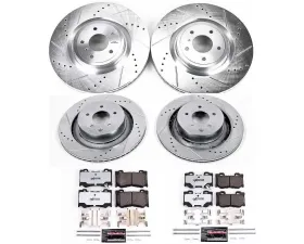Power Stop Z26 Street Warrior Brake Kit Front & Rear Infiniti G37 2008-2013