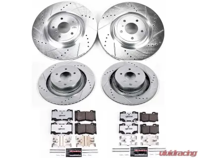 Power Stop Z26 Street Warrior Brake Kit Front & Rear Infiniti G37 2008-2013 - K4138-26