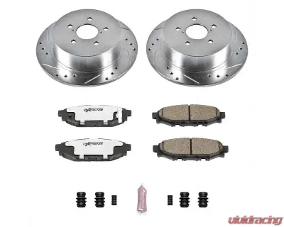 Power Stop Z26 Street Warrior Brake Kit Rear Subaru Legacy 2005-2009 - K4632-26