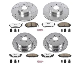 Power Stop Z26 Street Warrior Brake Kit Front & Rear Subaru Impreza 2008-2010