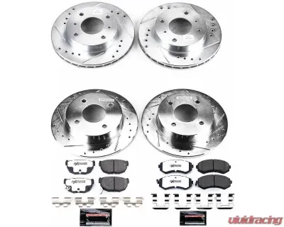 Power Stop Z26 Street Warrior Brake Kit Front & Rear Nissan 240SX 1989-1996 - K655-26