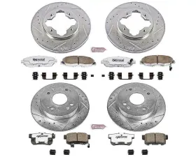 Power Stop Z26 Street Warrior Brake Kit Front & Rear Acura CL 1997