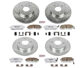 Power Stop Z26 Street Warrior Brake Kit Front & Rear Infiniti G20 1999-2001