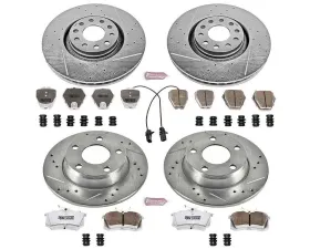 Power Stop Z26 Street Warrior Brake Kit Front & Rear Audi Allroad Quattro 2001-2005
