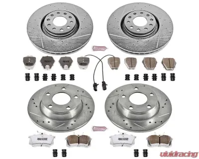 Power Stop Z26 Street Warrior Brake Kit Front & Rear Audi Allroad Quattro 2001-2005 - K889-26