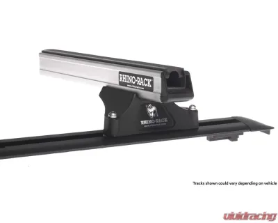 Rhino Rack Heavy Duty RLTP Trackmount Silver 2 Bar Roof Rack JA0747 - JA0747