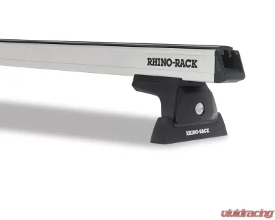 Rhino Rack Heavy Duty RLT600 Ditch Mount Silver 1 Bar Roof Rack JA8516 - JA8516