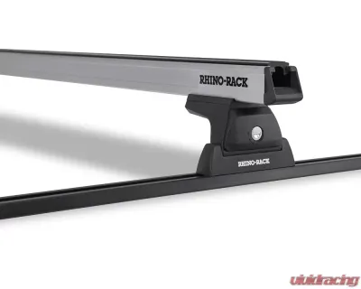 Rhino Rack Heavy Duty RLT600 Trackmount Silver 2 Bar Roof Rack JA8727 - JA8727