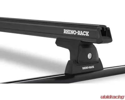 Rhino Rack Heavy Duty RLT600 Trackmount Black 2 Bar Roof Rack JA8957 - JA8957