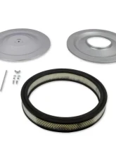 Mr. Gasket Air Cleaner - 14 Inch Diameter x 2-1/4 Inch Tall - Chrome CLEARANCE                                     - 1480 - Image 2