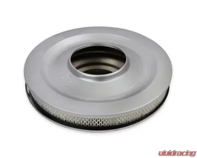 Mr. Gasket Air Cleaner - 14 Inch Diameter x 2-1/4 Inch Tall - Chrome CLEARANCE - 1480