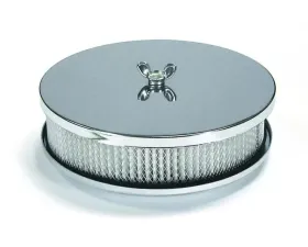 Mr. Gasket Air Cleaner - 6-1/2 Inch Diameter, 2 Inch Tall - Chrome