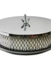 Mr. Gasket Air Cleaner - 6-1/2 Inch Diameter, 2 Inch Tall - Chrome                                     - 1486 - Image 2