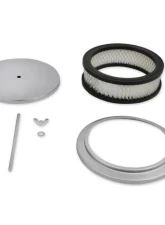 Mr. Gasket Air Cleaner - 6-1/2 Inch Diameter, 2 Inch Tall - Chrome                                     - 1486 - Image 3
