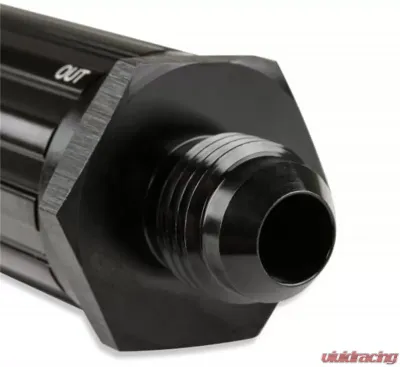 Mr. Gasket -6 AN Male Fuel Filter 30 Micron - Black - 2006-BL