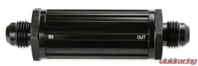 Mr. Gasket -6 AN Male Fuel Filter 30 Micron - Black - 2006-BL