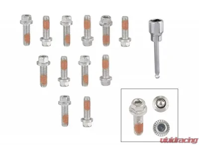 Mr. Gasket Headlock Locking Header Bolts - M8-1.25 x 25mm - Set of 12 - 2235G