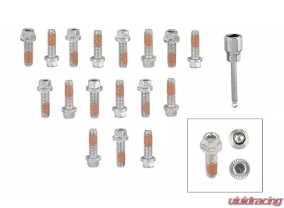 Mr. Gasket Headlock Locking Header Bolts - M8-1.25 x 25mm - Set of 17 - 2236G