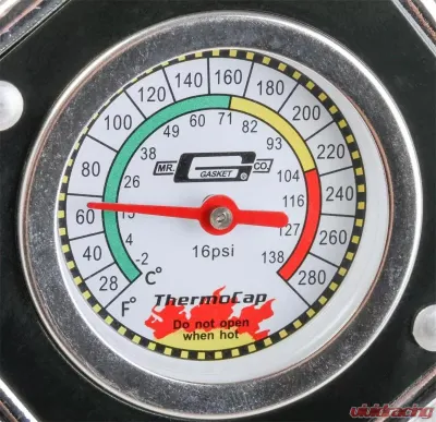 Mr. Gasket Thermocap - 16 PSI - Black - 2476BK