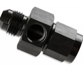 Mr. Gasket -6 AN Male To -6 AN Female Fuel Pressure Gauge Adapter with 1/8 Inch NPT Port - Black