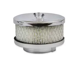 Mr. Gasket Air Cleaner - Deep Dish - 4 Inch x 2 Inch - Chrome