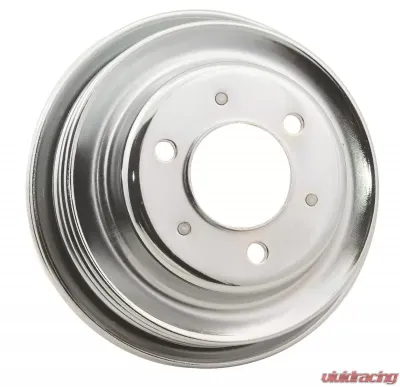 Mr. Gasket Chrome Crankshaft Pulley - Triple Groove - 4961G