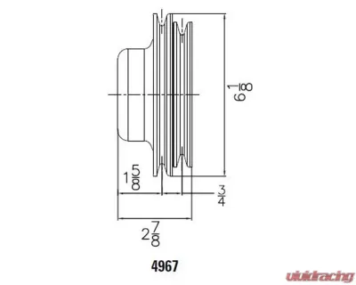 Mr. Gasket Water Pump Pulley - Chrome - Double Groove - 4967