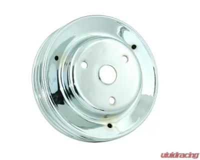 Mr. Gasket Crankshaft Pulley - Chrome - Triple Groove - 4978