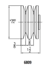 Mr. Gasket Alternator Pulley - Chrome - Double Groove                                     - 6809 - Image 2