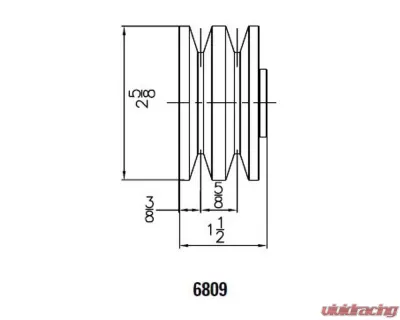 Mr. Gasket Alternator Pulley - Chrome - Double Groove - 6809