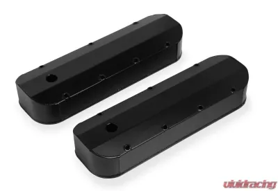 Mr. Gasket Fabricated Aluminum Valve Covers - Black Finish - 6831BG