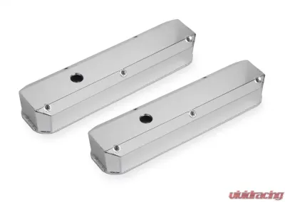 Mr. Gasket Fabricated Aluminum Valve Covers - Silver Finish - 6860G