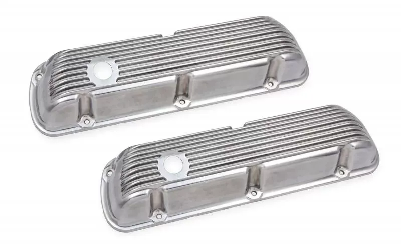Mr. Gasket Cast Aluminum Valve Covers Pair - Polished - 6861G